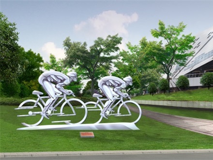 體育公園體育運動元素項目人物雕塑設計制作—自行車雕塑
